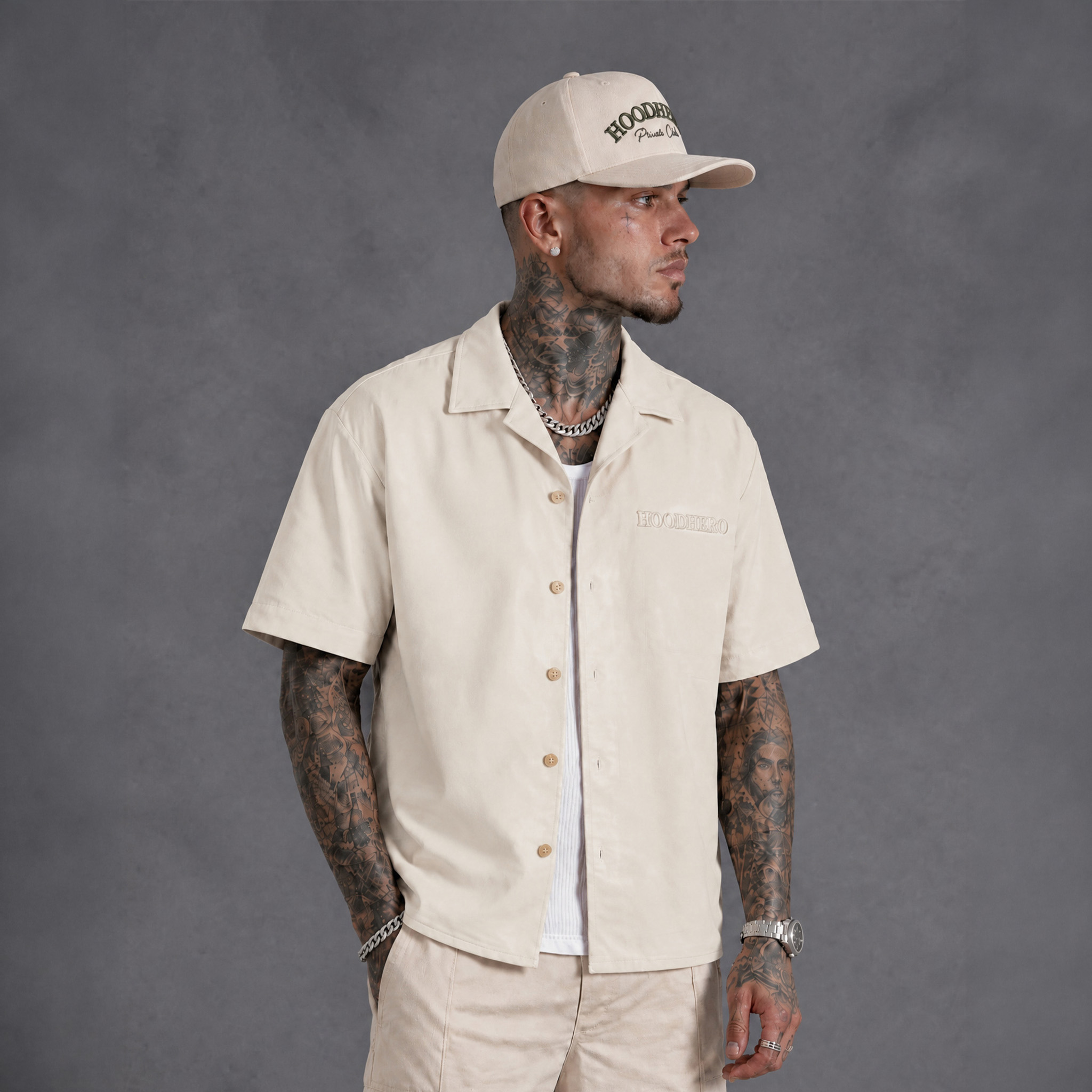 Leather Shirt Essential  - Cream